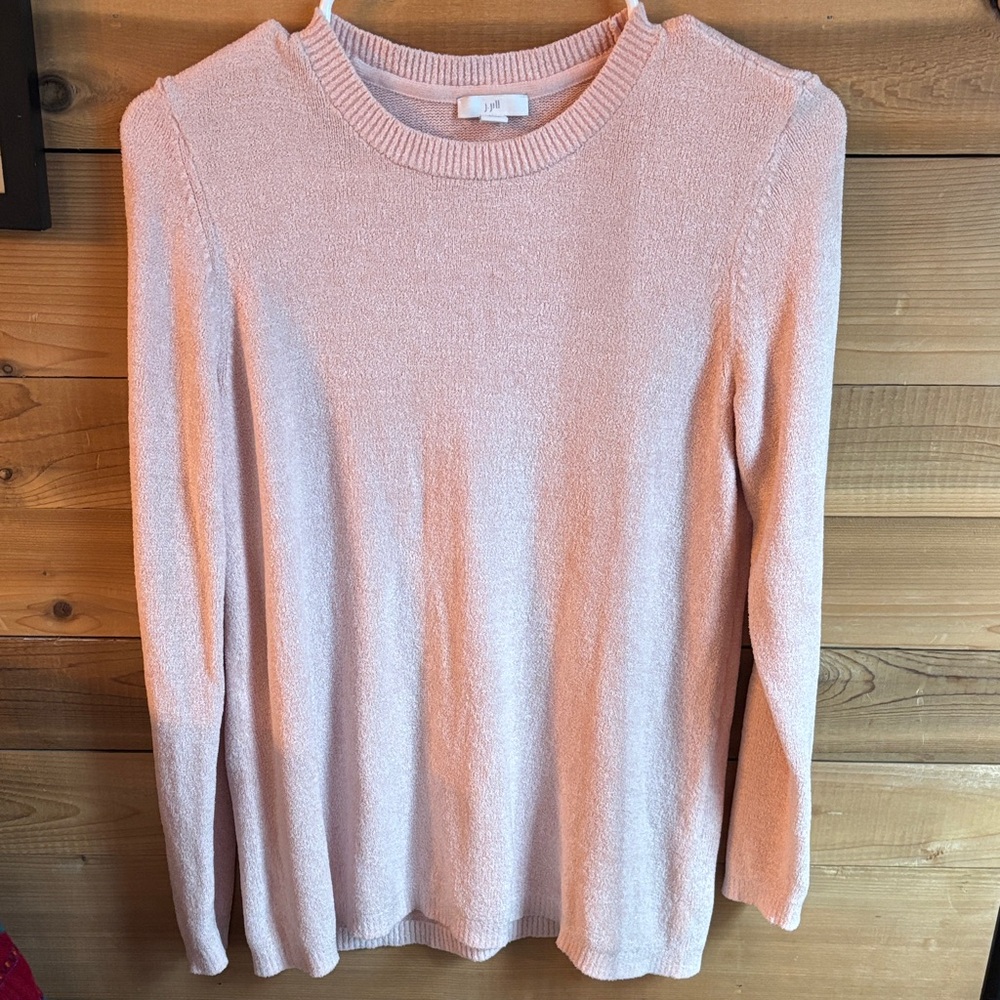 J. Jill Soft Viscose Pink Crew Neck Sweater
